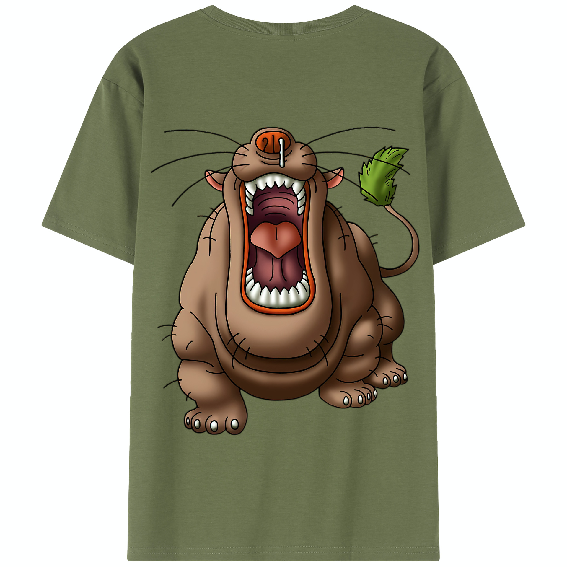 （画像用） ドラゴンクエスト Doragon Kuesuto Dragon Quest 綿100％半袖Tシャツ（背面プリント）